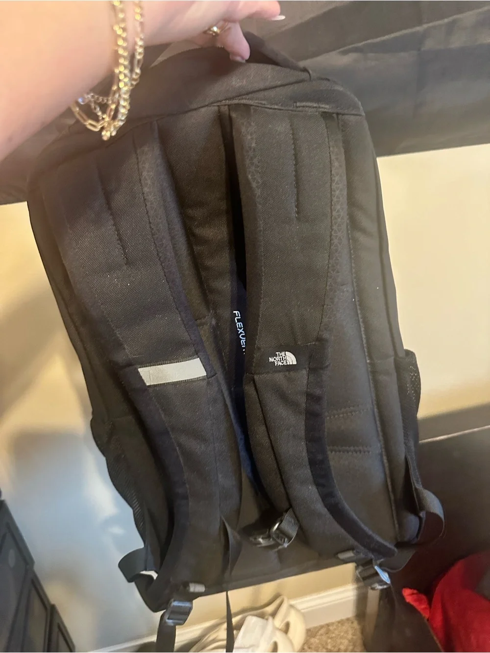 The North Face Vault Backpack - Black with White Logo